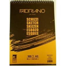 Fabriano Schizzi spirala gore A3 90g 100l